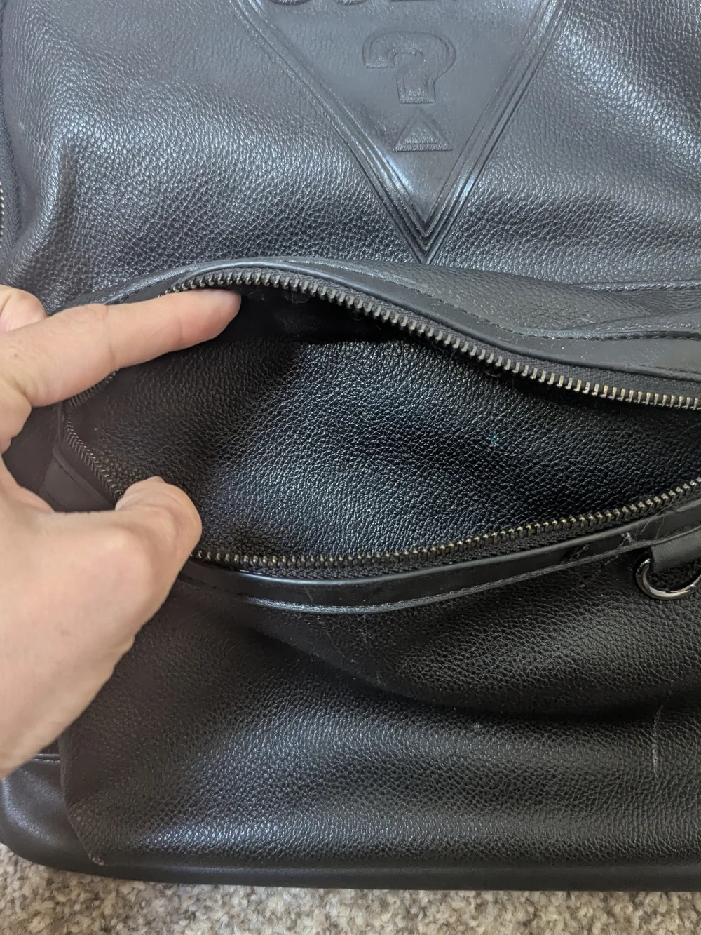 GUESS Black Leather Backpack